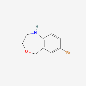 7-Bromo-1,2,3,5-tetrahydrobenzo[e][1,4]oxazepine chemical structure (CAS 886756-68-9)