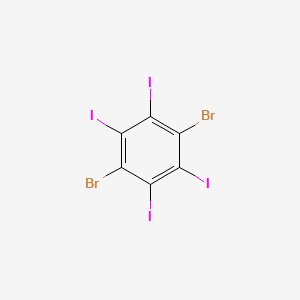 1,4-Dibromo-2,3,5,6-tetraiodobenzene chemical structure (CAS 886759-09-7)