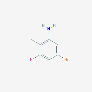 5-Bromo-3-fluoro-2-methylaniline chemical structure (CAS 886761-86-0)