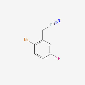 2-(2-Bromo-5-fluorophenyl)acetonitrile chemical structure (CAS 886761-96-2)