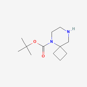 tert-Butyl 5,8-diazaspiro[3.5]nonane-5-carboxylate chemical structure (CAS 886766-34-3)