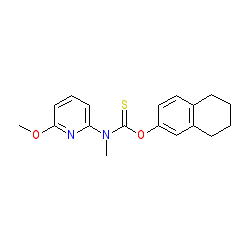 O-(5,6,7,8-Tetrahydronaphthalen-2-yl) (6-methoxypyridin-2-yl)(methyl)carbamothioate chemical structure (CAS 88678-31-3)