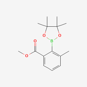 Methyl 3-methyl-2-(4,4,5,5-tetramethyl-1,3,2-dioxaborolan-2-yl)benzoate chemical structure (CAS 887234-98-2)