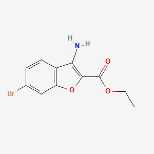 Ethyl 3-amino-6-bromobenzofuran-2-carboxylate chemical structure (CAS 887250-14-8)