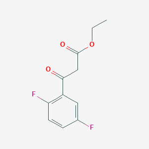 Ethyl 3-(2,5-difluorophenyl)-3-oxopropanoate chemical structure (CAS 887267-53-0)