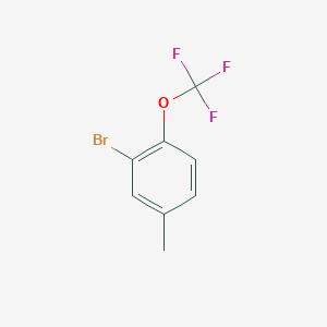 2-Bromo-4-methyl-1-(trifluoromethoxy)benzene chemical structure (CAS 887268-25-9)