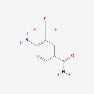 4-Amino-3-(trifluoromethyl)benzamide chemical structure (CAS 887351-15-7)