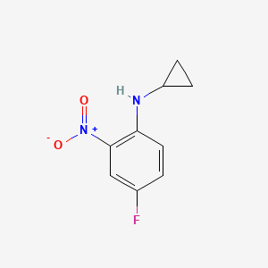 N-Cyclopropyl-4-fluoro-2-nitroaniline chemical structure (CAS 887351-37-3)