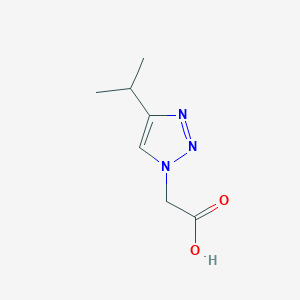 2-(4-Isopropyl-1H-1,2,3-triazol-1-yl)acetic acid chemical structure (CAS 887405-34-7)