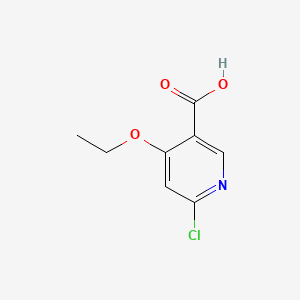 6-Chloro-4-ethoxynicotinic acid chemical structure (CAS 887572-34-1)