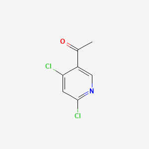 1-(4,6-Dichloropyridin-3-yl)ethanone chemical structure (CAS 887573-44-6)