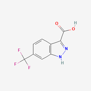 6-(Trifluoromethyl)-1H-indazole-3-carboxylic acid chemical structure (CAS 887576-98-9)