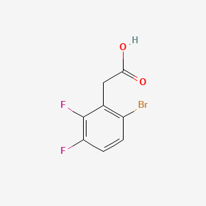 2-(6-Bromo-2,3-difluorophenyl)acetic acid chemical structure (CAS 887585-27-5)