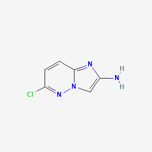 2-Amino-6-chloroimidazo[1,2-b]pyridazine chemical structure (CAS 887625-09-4)
