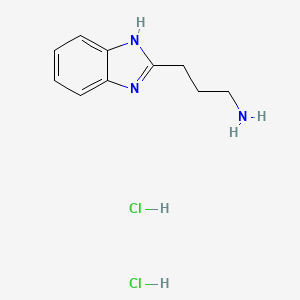 3-(1H-Benzo[d]imidazol-2-yl)propan-1-amine dihydrochloride chemical structure (CAS 88765-77-9)