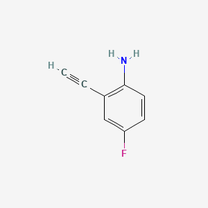 2-Ethynyl-4-fluoroaniline chemical structure (CAS 887903-03-9)