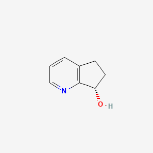 (S)-6,7-Dihydro-5H-cyclopenta[b]pyridin-7-ol chemical structure (CAS 887921-99-5)