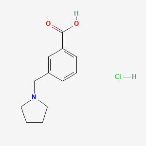 3-(1-Pyrrolidylmethyl)benzoic Acid Hydrochloride chemical structure (CAS 887922-93-2)