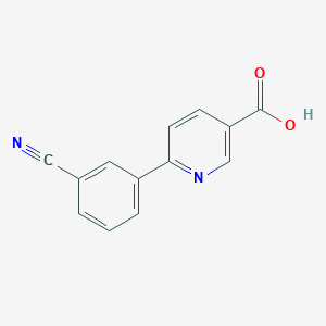 6-(3-Cyanophenyl)nicotinic acid chemical structure (CAS 887975-97-5)