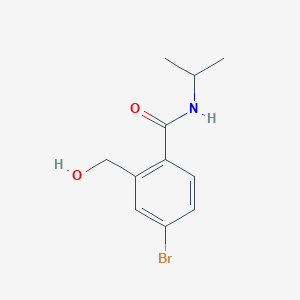 4-Bromo-2-(hydroxymethyl)-N-isopropylbenzamide chemical structure (CAS 888030-75-9)