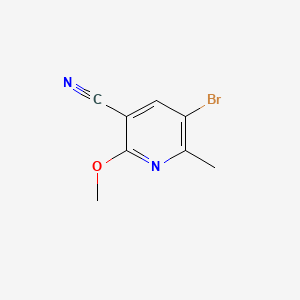 5-Bromo-2-methoxy-6-methylpyridine-3-carbonitrile chemical structure (CAS 88818-88-6)