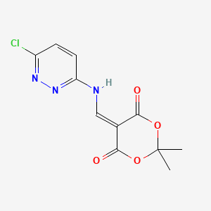 5-(((6-Chloropyridazin-3-yl)amino)methylene)-2,2-dimethyl-1,3-dioxane-4,6-dione chemical structure (CAS 88820-49-9)