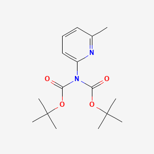 tert-Butyl (tert-butoxycarbonyl)(6-methylpyridin-2-yl)carbamate chemical structure (CAS 888322-04-1)