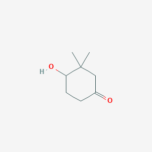 4-Hydroxy-3,3-dimethylcyclohexanone chemical structure (CAS 888325-29-9)