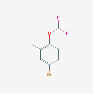 4-Bromo-1-(difluoromethoxy)-2-methylbenzene chemical structure (CAS 888327-32-0)