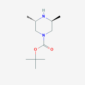 (3S,5S)-tert-Butyl 3,5-dimethylpiperazine-1-carboxylate chemical structure (CAS 888327-50-2)