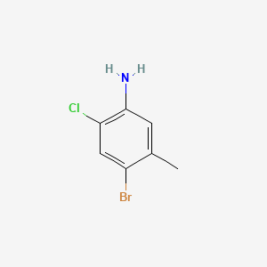 4-Bromo-2-chloro-5-methylaniline chemical structure (CAS 888485-27-6)