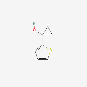 1-(Thiophen-2-yl)cyclopropan-1-ol chemical structure (CAS 888505-23-5)