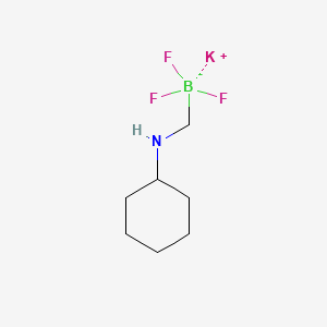 Potassium ((cyclohexylamino)methyl)trifluoroborate chemical structure (CAS 888711-52-2)