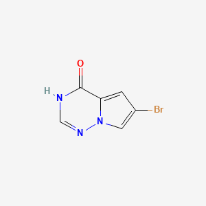 6-Bromopyrrolo[2,1-f][1,2,4]triazin-4(3H)-one chemical structure (CAS 888721-83-3)