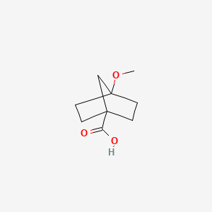 4-Methoxybicyclo[2.2.1]heptane-1-carboxylic acid chemical structure (CAS 88888-29-3)