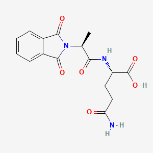 (S)-5-Amino-2-((S)-2-(1,3-dioxoisoindolin-2-yl)propanamido)-5-oxopentanoic acid chemical structure (CAS 888939-48-8)