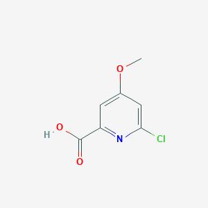 6-Chloro-4-methoxypicolinic acid chemical structure (CAS 88912-21-4)