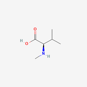 (R)-3-Methyl-2-(methylamino)butanoic acid chemical structure (CAS 88930-14-7)