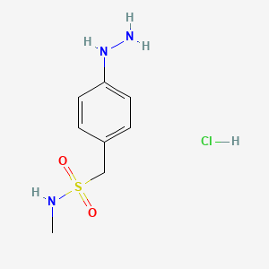 1-(4-Hydrazinylphenyl)-N-methylmethanesulfonamide hydrochloride chemical structure (CAS 88933-16-8)