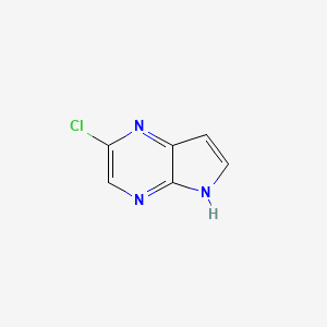 2-Chloro-5H-pyrrolo[2,3-b]pyrazine chemical structure (CAS 889447-19-2)