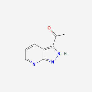 1-(1H-Pyrazolo[3,4-b]pyridin-3-yl)ethanone chemical structure (CAS 889451-31-4)