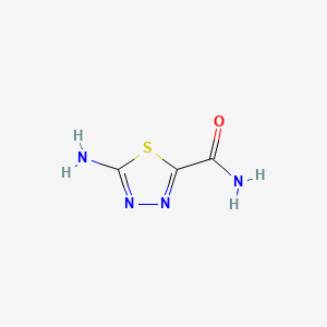 5-Amino-1,3,4-thiadiazole-2-carboxamide chemical structure (CAS 88947-29-9)