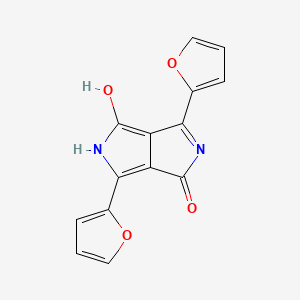 3,6-Di(furan-2-yl)-2,5-dihydropyrrolo[3,4-c]pyrrole-1,4-dione chemical structure (CAS 88949-34-2)