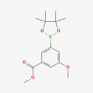 Methyl 3-methoxy-5-(4,4,5,5-tetramethyl-1,3,2-dioxaborolan-2-yl)benzoate chemical structure (CAS 889654-06-2)