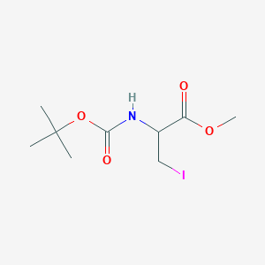 Methyl 2-((tert-butoxycarbonyl)amino)-3-iodopropanoate chemical structure (CAS 889670-02-4)
