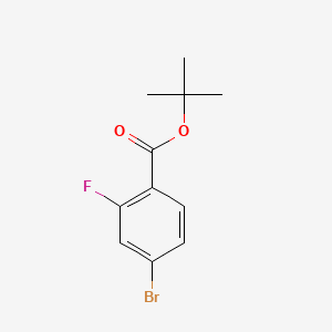 tert-Butyl 4-bromo-2-fluorobenzoate chemical structure (CAS 889858-12-2)
