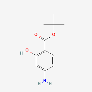 tert-Butyl 4-amino-2-hydroxybenzoate chemical structure (CAS 889858-34-8)