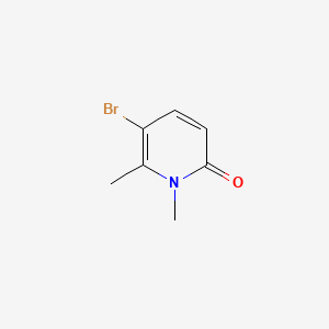 5-Bromo-1,6-dimethylpyridin-2(1H)-one chemical structure (CAS 889865-54-7)