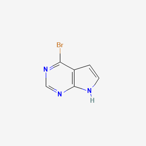 4-Bromo-7H-pyrrolo[2,3-d]pyrimidine chemical structure (CAS 889939-42-8)