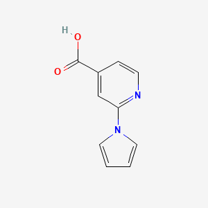 2-(1H-Pyrrol-1-yl)pyridine-4-carboxylic acid chemical structure (CAS 889943-25-3)